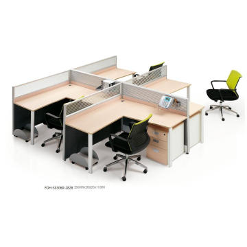 Cloison de bureau démontable verticale de 7 formes faciles à assembler de 4 stations de travail